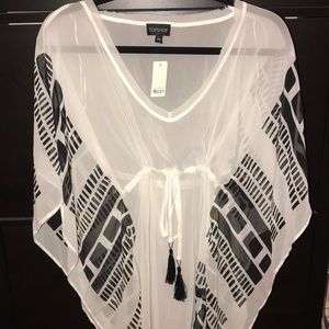 Topshop black and white coverup